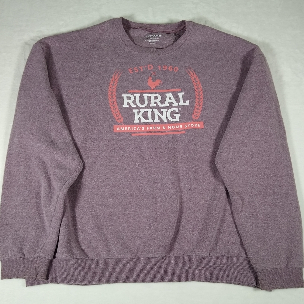 Heavyweight Soft Heathered 2XL Women's Rural King Rooster Farming Sweatshirt
